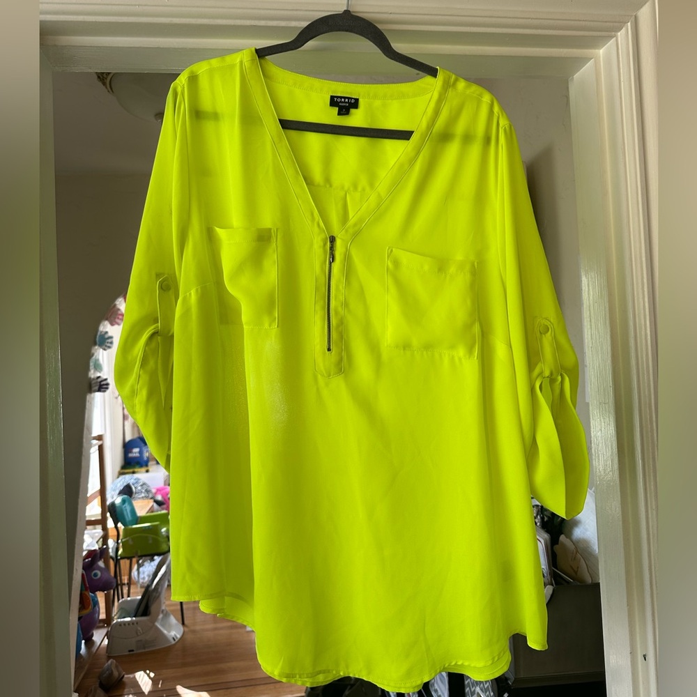 Fun Lime Green Blouse